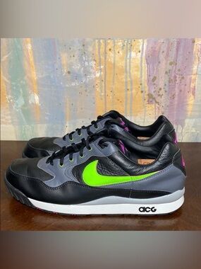 Nike Air ACG Wildwood Black Neon Green Grey A03116-001 Mens 13